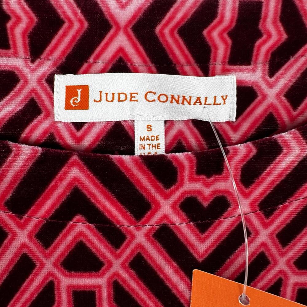 Jude Connally dress small S pink velvet sadie garden lattice valentines holiday - Picture 4 of 7